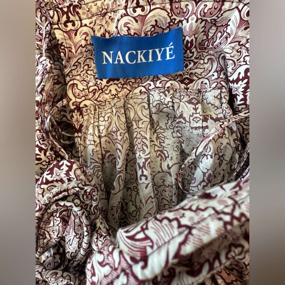Nackiyè Burgundy Paisley Maxi Dress - Picture 3 of 4